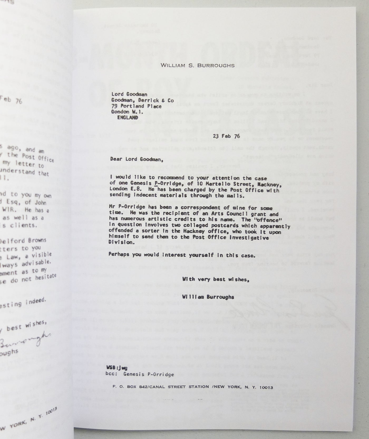 G.P.O. versus G.P-O: A Chronicle of Mail Art on Trial by Genesis P-Orridge}