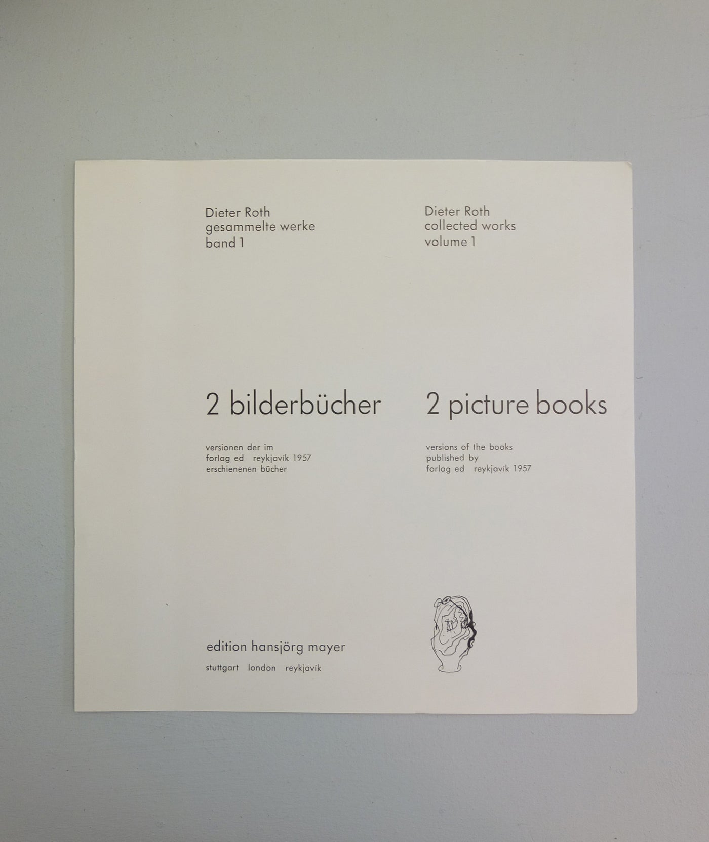 Dieter Roth: Gesammelte Werke, band 1}