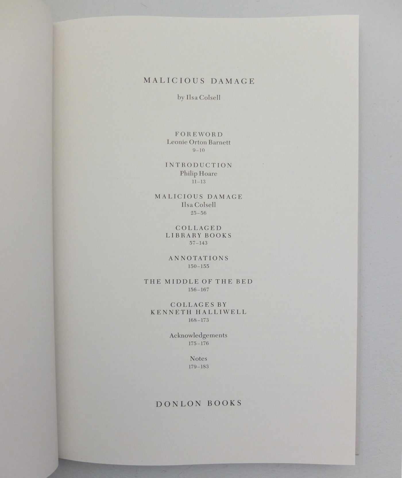 Malicious Damage: The Defaced Library Books of Kenneth Halliwell and Joe Orton by Ilsa Colsell}