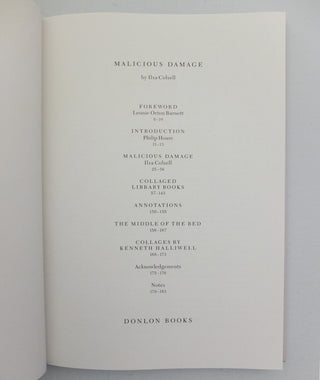 Malicious Damage: The Defaced Library Books of Kenneth Halliwell and Joe Orton by Ilsa Colsell}