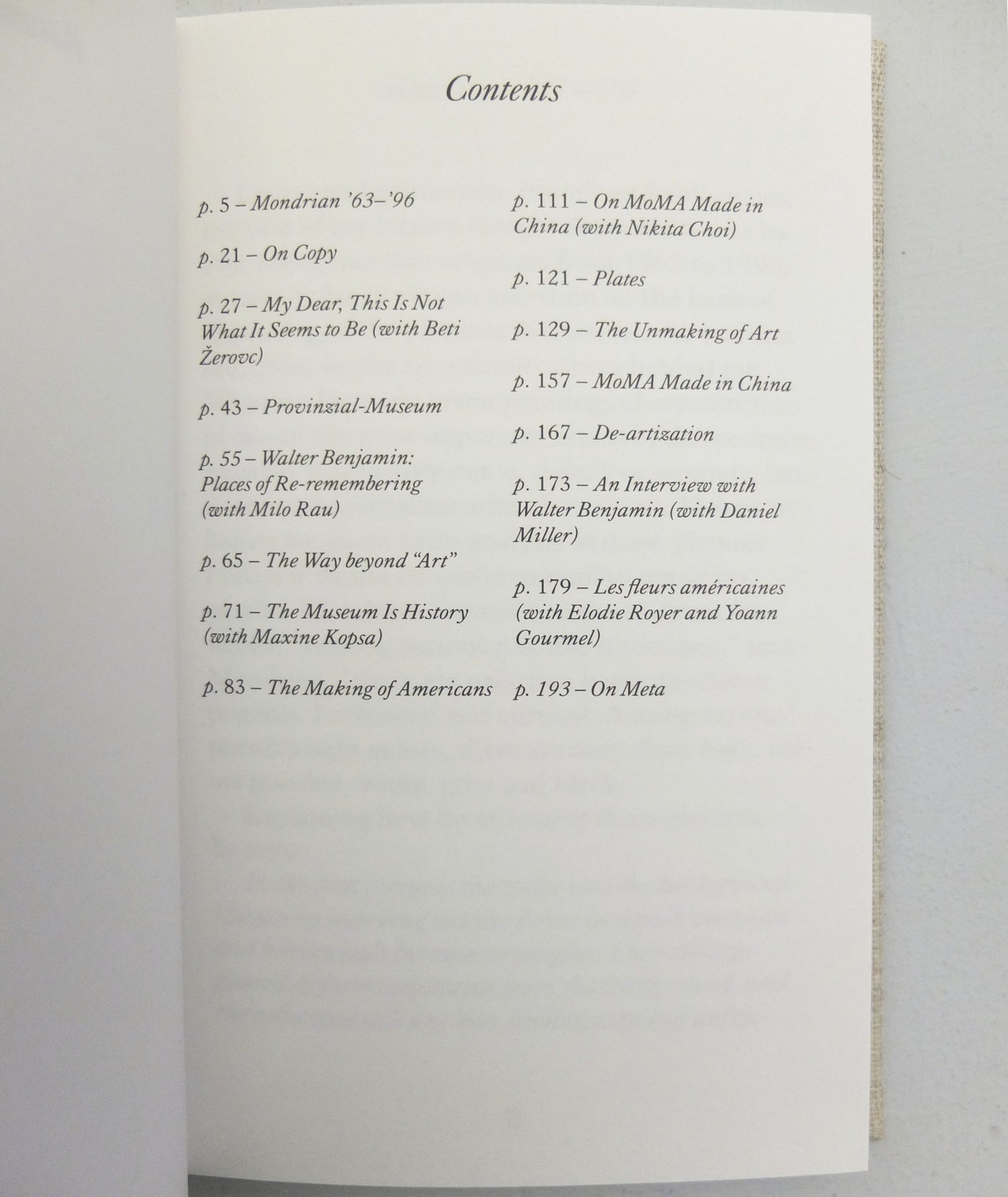 Walter Benjamin - Recent Writings}