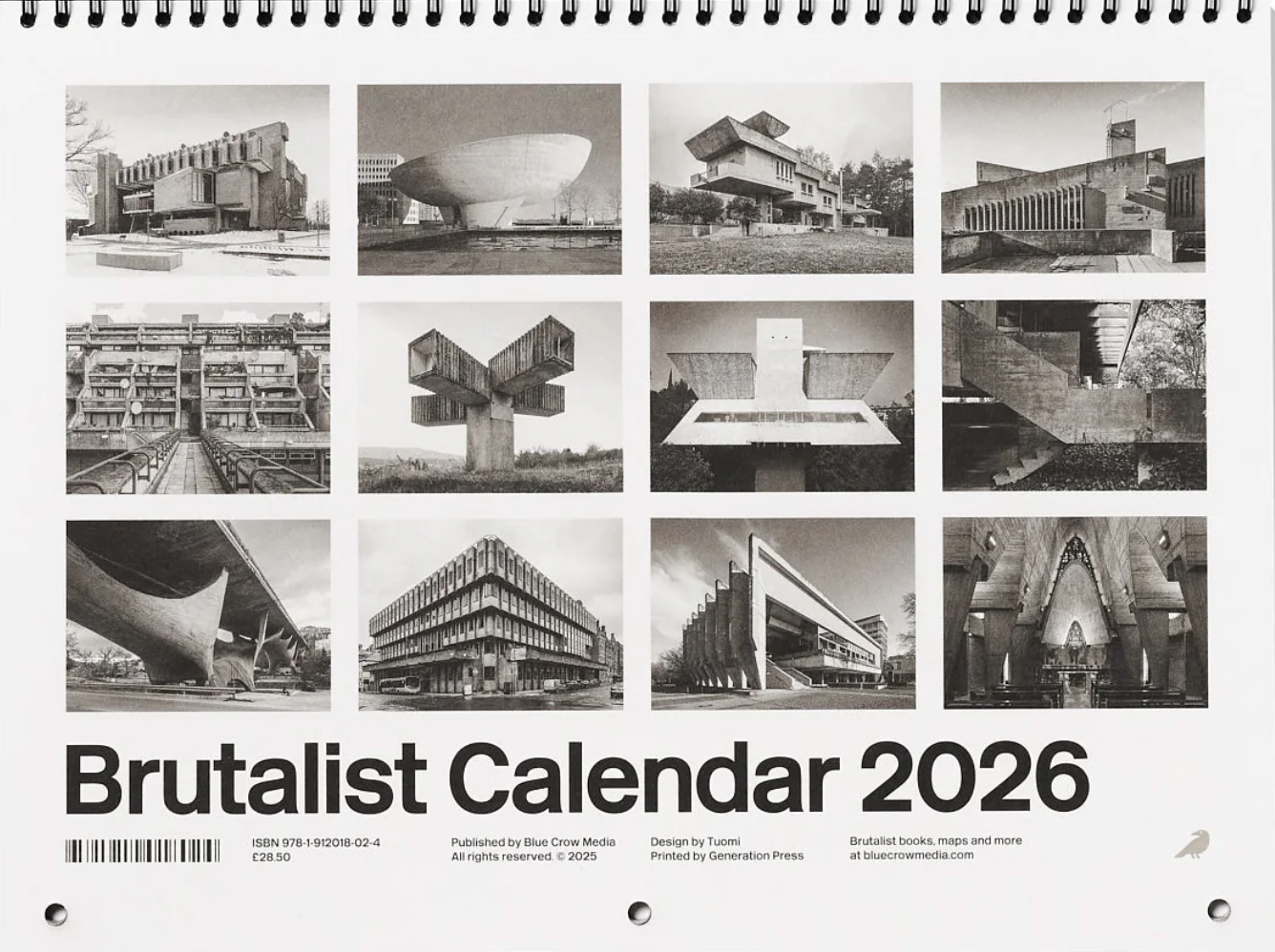Brutalist Calendar 2026}