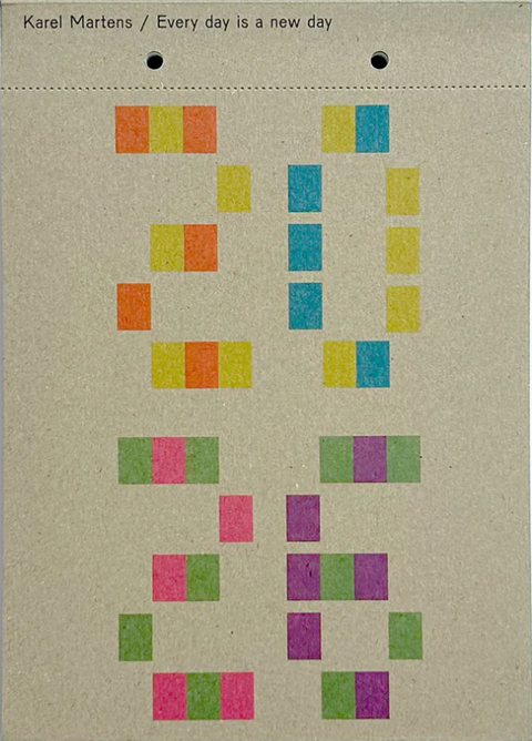 Karel Martens: Calendar 2026 / Every day is a new day Regular price