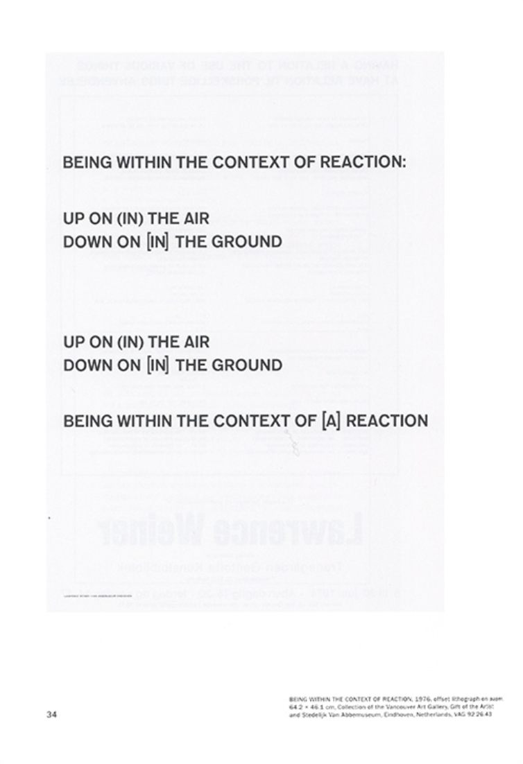 Of & About Posters: The Lawrence Weiner Poster Archive (1965-2021)}