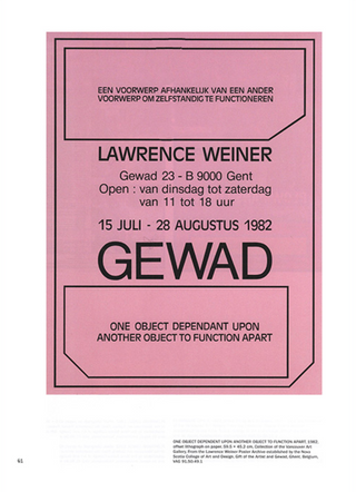 Of & About Posters: The Lawrence Weiner Poster Archive (1965-2021)}