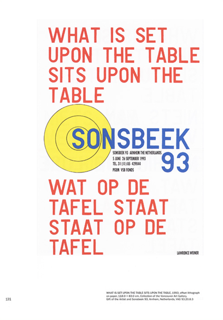 Of & About Posters: The Lawrence Weiner Poster Archive (1965-2021)}