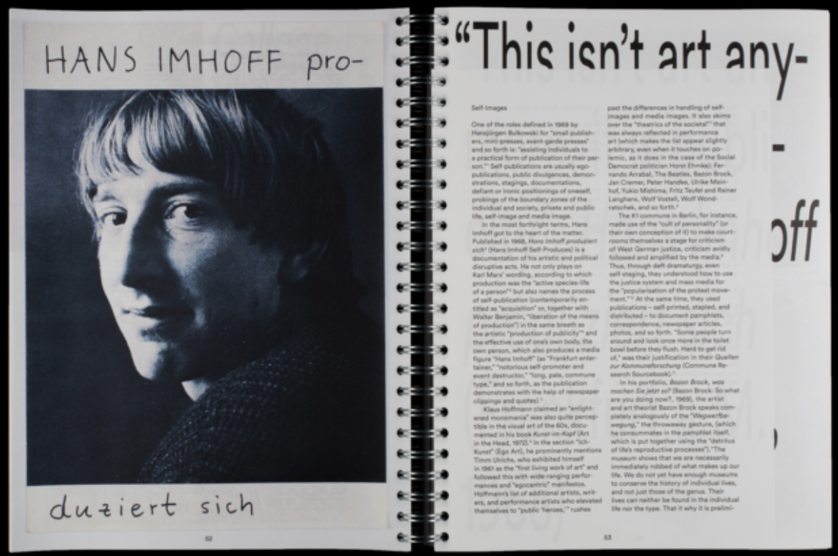 Under the Radar: Underground Zines and Self-publications 1965-1975}