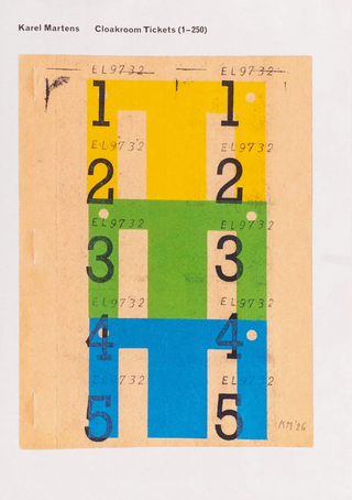 Cloakroom Tickets (1-250) by Karel Martens}