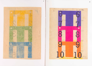 Cloakroom Tickets (1-250) by Karel Martens}
