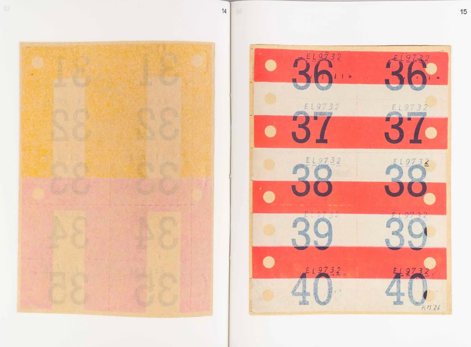 Cloakroom Tickets (1-250) by Karel Martens}