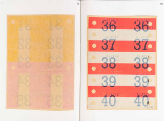 Cloakroom Tickets (1-250) by Karel Martens}