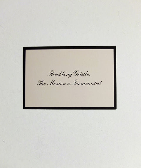 The Mission is Terminated postcard, 1981