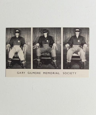 Gary Gilmore Memorial Society postcard, 1977}