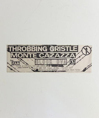 Throbbing Gristle at The Fan Club poster, 1977}