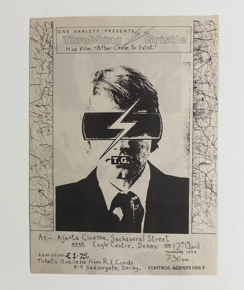 Throbbing Gristle at Ajanta Cinema poster, 1979
