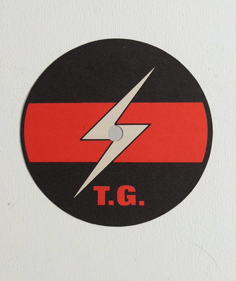 Throbbing Gristle lightning bolt label