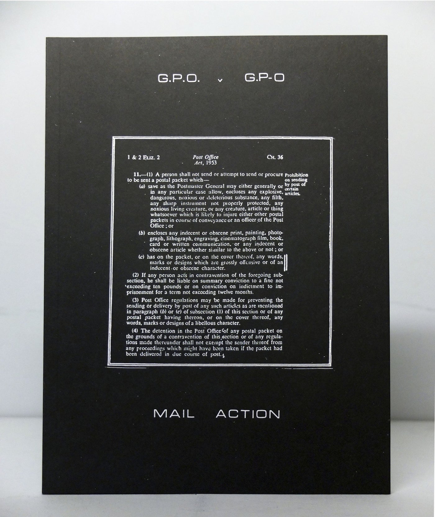G.P.O. versus G.P-O: A Chronicle of Mail Art on Trial by Genesis P-Orridge}