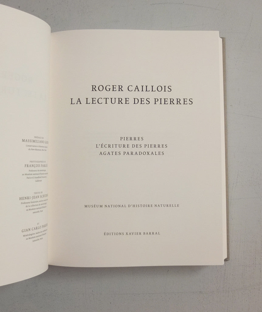 La Lecture Des Pierres by Roger Caillois}
