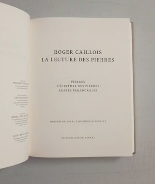 La Lecture Des Pierres by Roger Caillois}